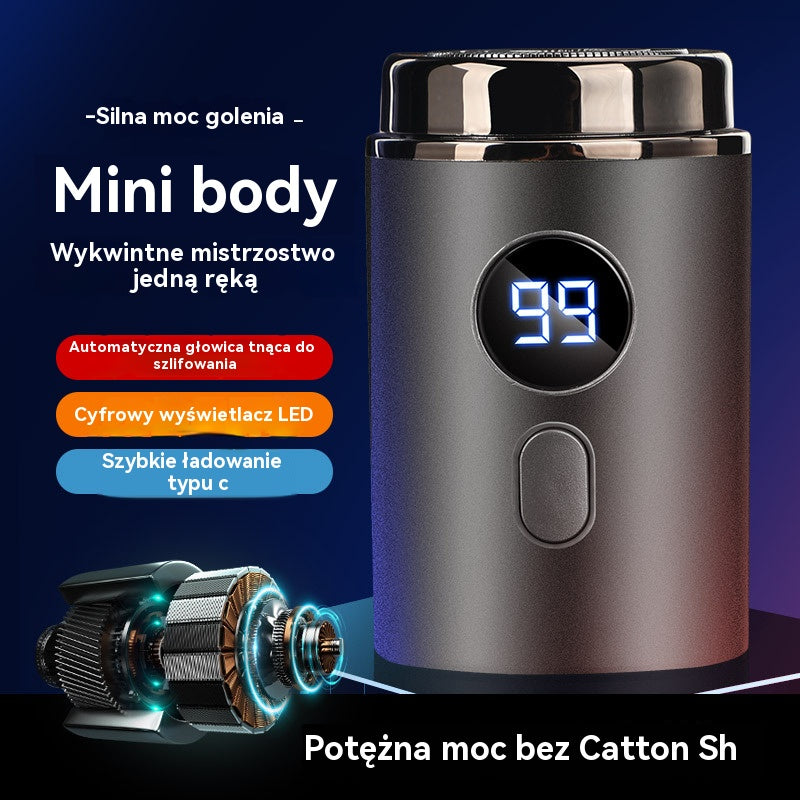 🔥Najlepsza Oferta: RABAT 50% 🔥Mocna Mini Elektryczna Golarka Męska z Cyfrowym Wyświetlaczem