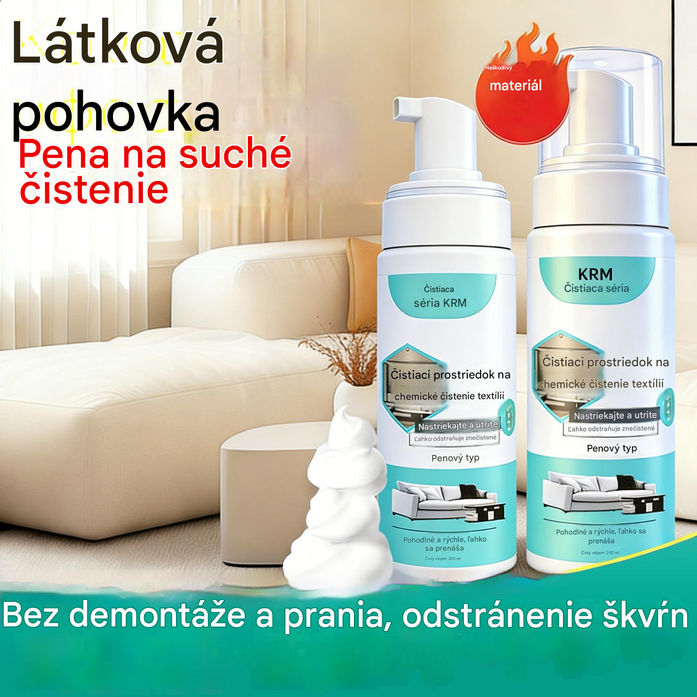 [Kup 1, a 1 dostaniesz gratis] Ten wysoce skuteczny środek do czyszczenia sof ma silne właściwości usuwania plam, nie wymaga użycia wody i nadaje się do czyszczenia tkanin na sucho.