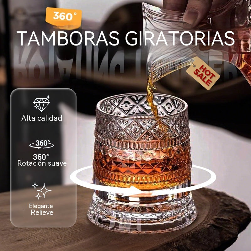 🥛💎 Obrotowa szklanka do whisky 360°