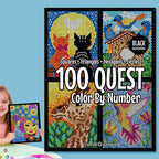 50% zniżki🎄🎨 100 kolorowanek QUEST według numerów
