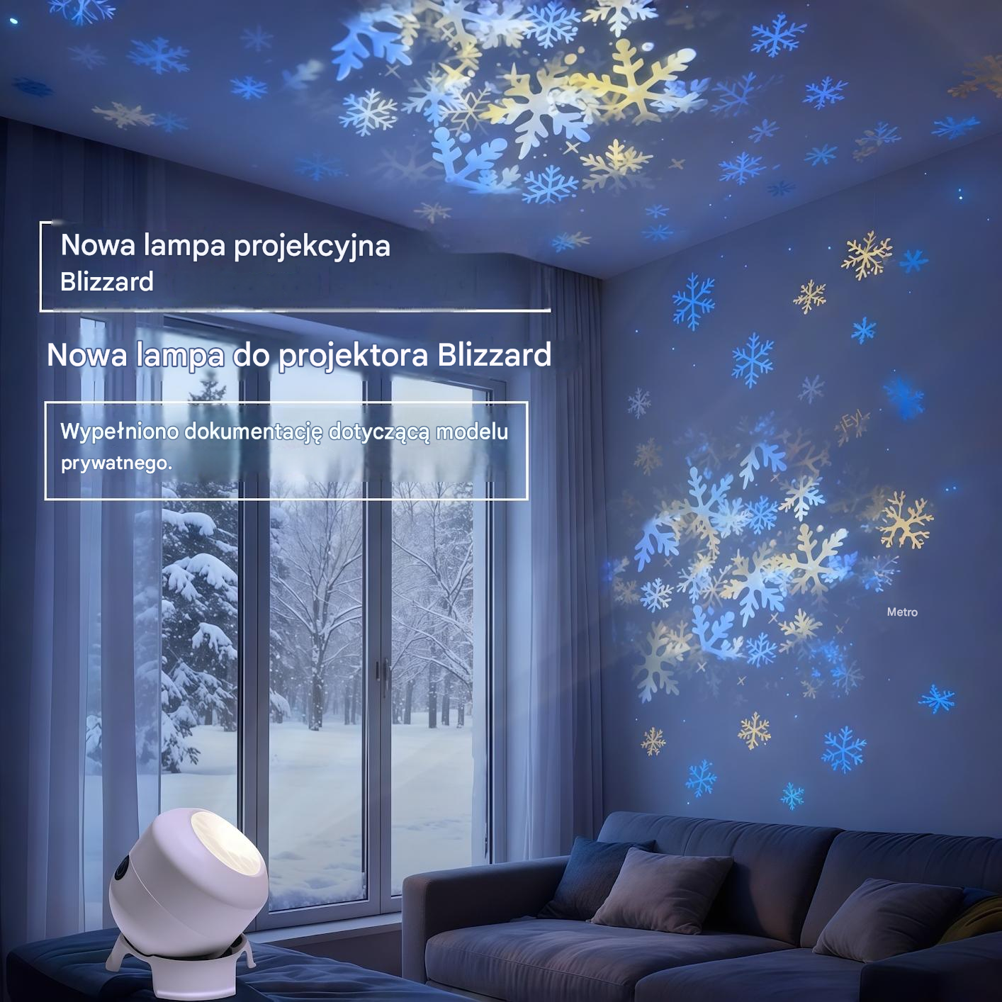Dynamiczny, obrotowy projektor LED_