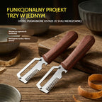 ✅Kup 1, weź 1 za darmo (2 sztuki) 🧅🔪 Wielofunkcyjna obieraczka kuchenna 3 w 1: Obiera, tnie i otwiera butelki! 🔥