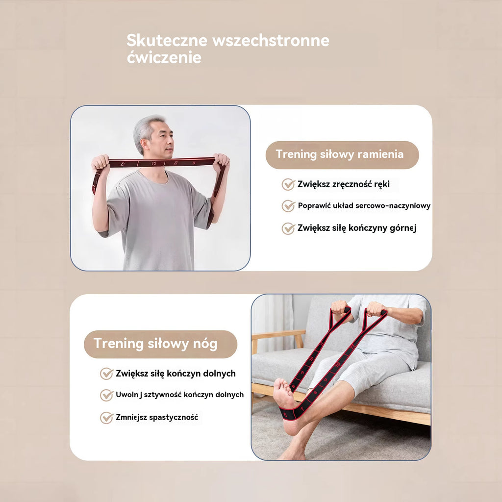 🦵🔥【Kup 1, a 1 dostaniesz gratis】🔥Gumowa taśma oporowa do budowania mięśni i rozciągania nóg, elastyczna taśma gumowa dla osób w średnim i starszym wieku.
